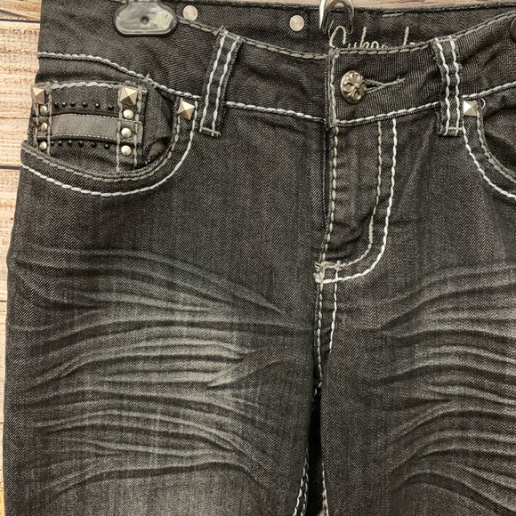 SUKO JEAN | Black Jeans & Silver Embellishments - Picture 2 of 6